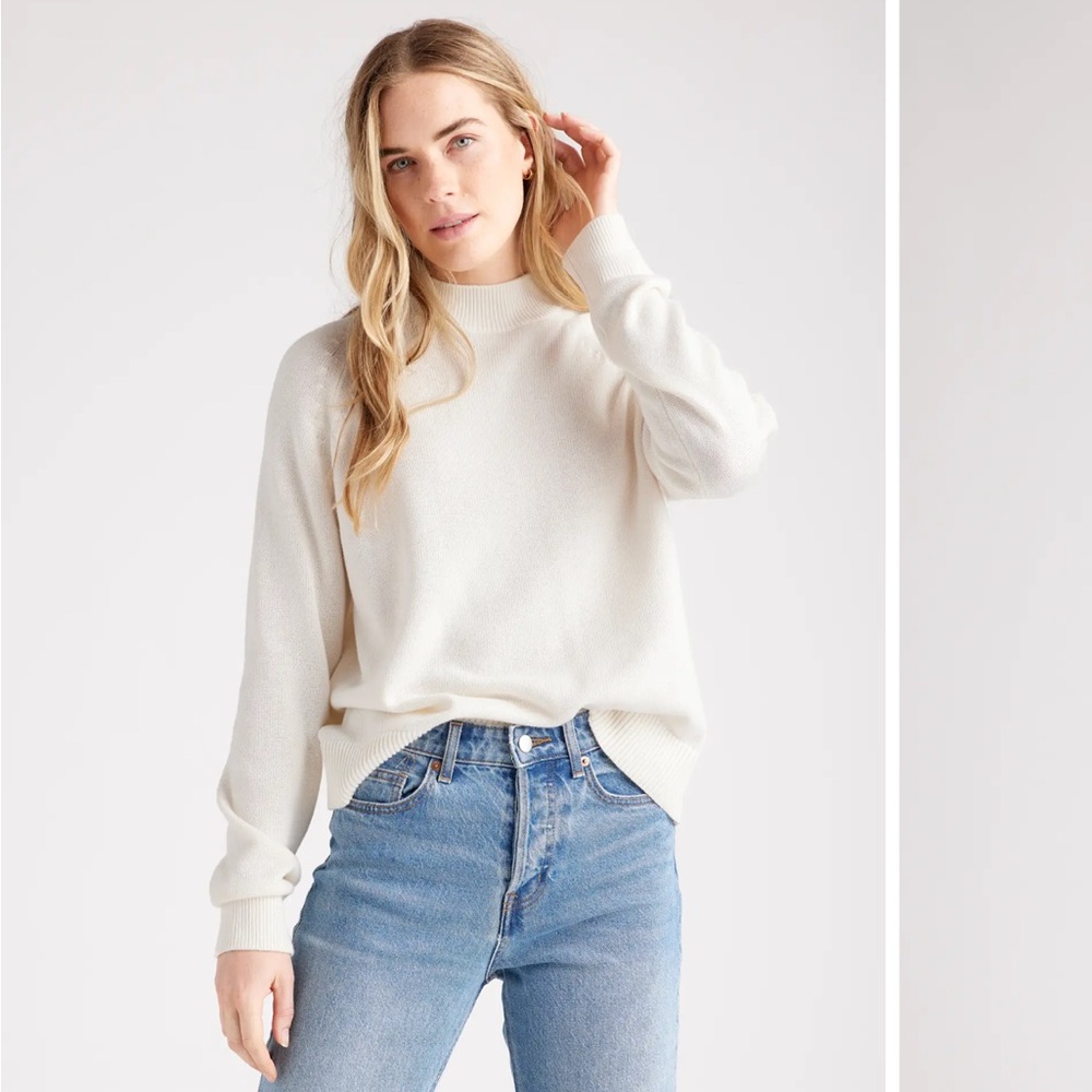 NWOT- Quince Mockneck Sweater